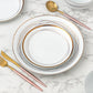Gold Swirl Xmas Porcelain Dinnerware Set, 12 Pieces