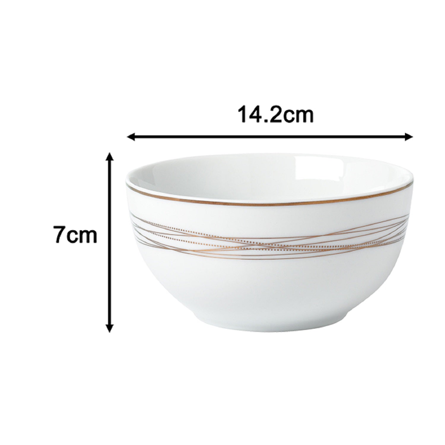 Waterside 12pc GOLD Swirl Porcelain Dinnerware Set; (video attached) 4 Dinner Plates, Side Plates & Deep Bowls