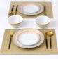 Gold Sparkle Christmas Porcelain Dinnerware Set, 12 Pieces