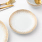 Gold Sparkle Christmas Porcelain Dinnerware Set, 12 Pieces