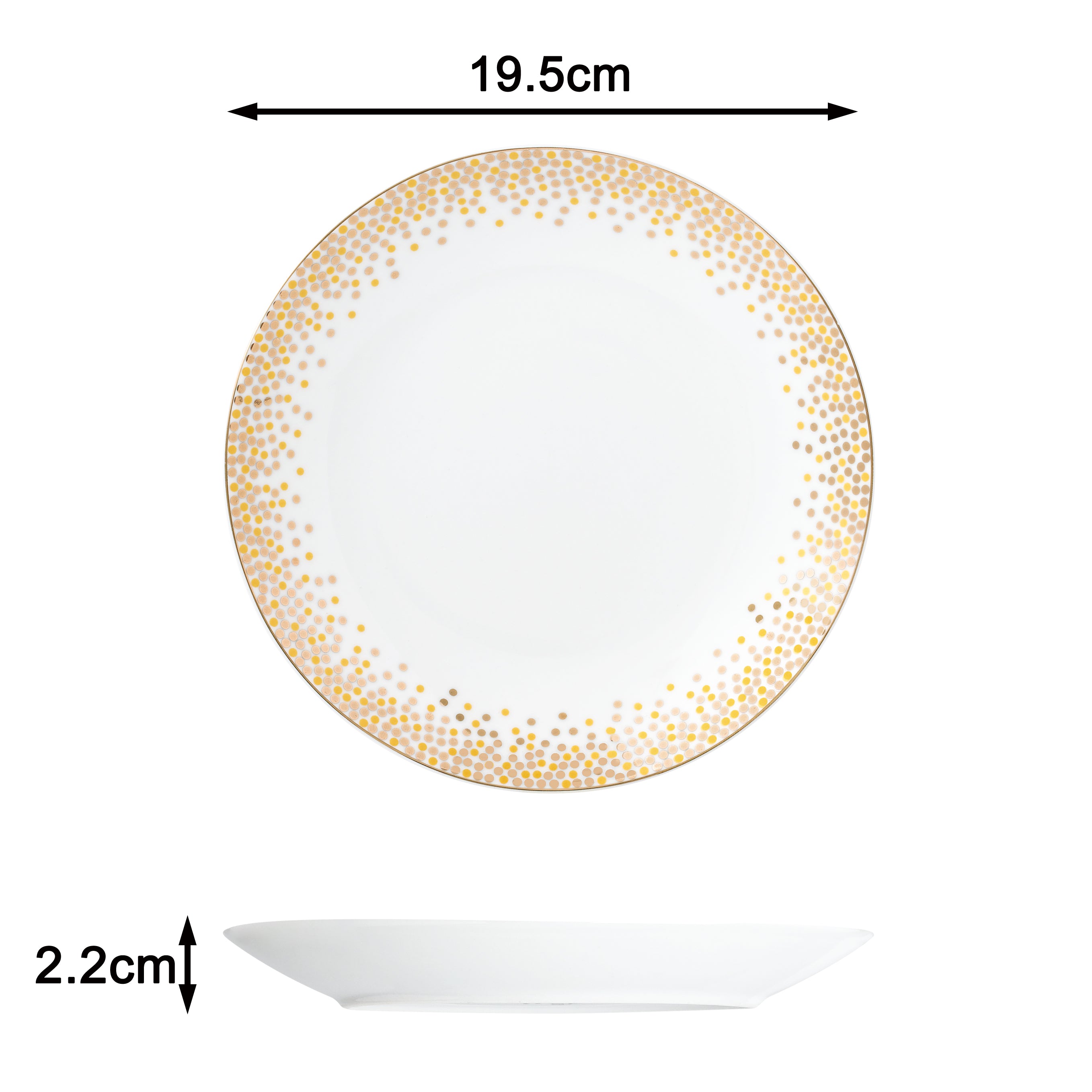 Waterside 12pc GOLD Sparkle Porcelain Dinnerware Set (video attached)