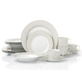 Waterside Premium 20pc Diamond & Gold Porcelain Dinnerware (video attached)