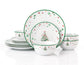Xmas Tree Porcelain Dinner Set, 12 Pieces