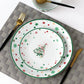 Xmas Tree Porcelain Dinner Set, 12 Pieces