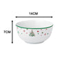 Xmas Tree Porcelain Dinner Set, 12 Pieces
