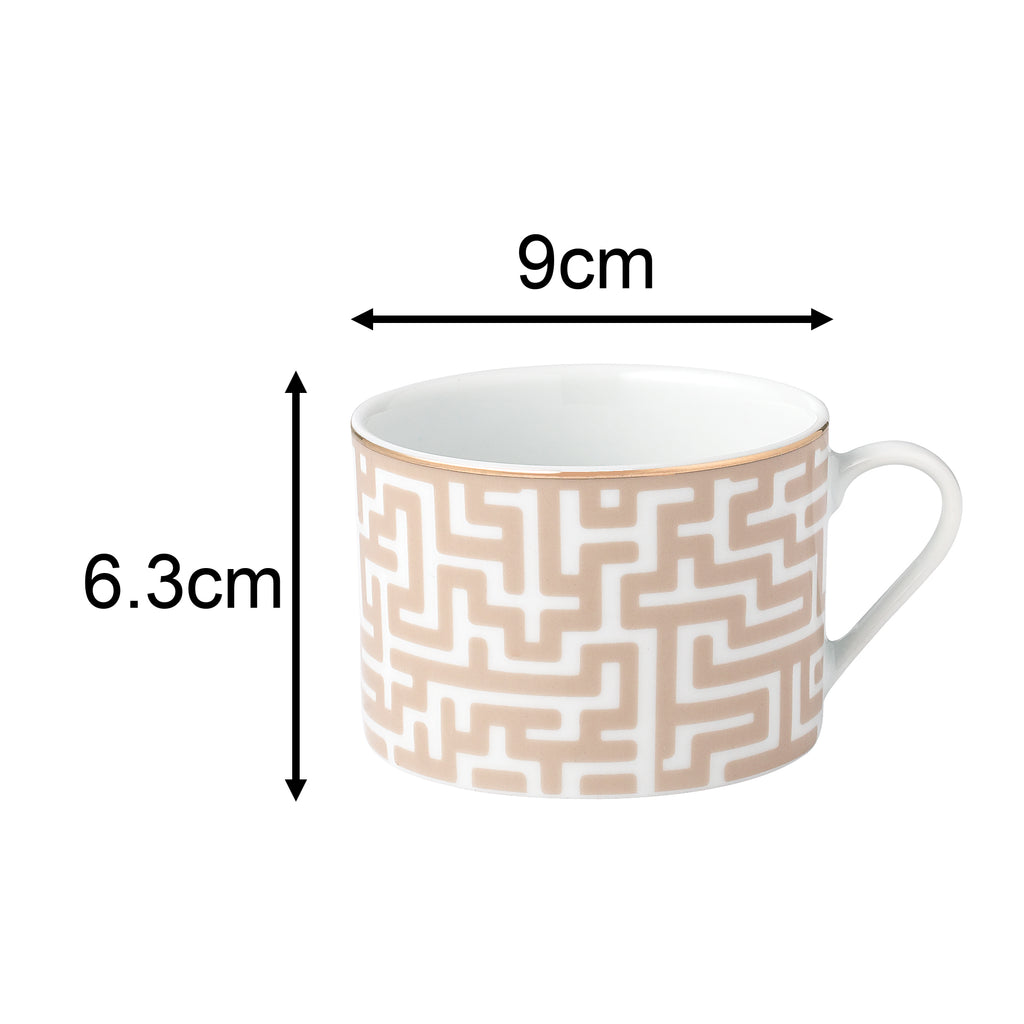 Waterside 20pc Mosaic Cream & Gold Porcelain Dinnerware (video attached)