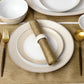 Gold Radiance Xmas Porcelain Dinnerware Set, 50 Pieces