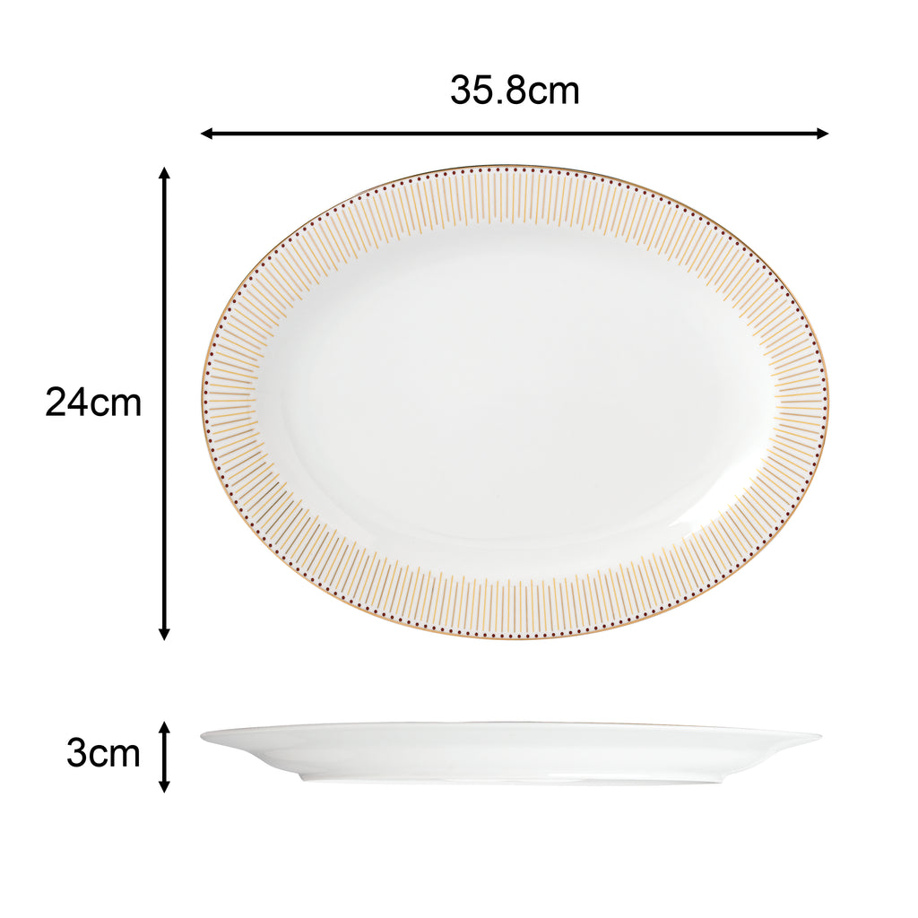 50pc Waterside GOLD Radiance Porcelain Dinnerware Set (video attached)