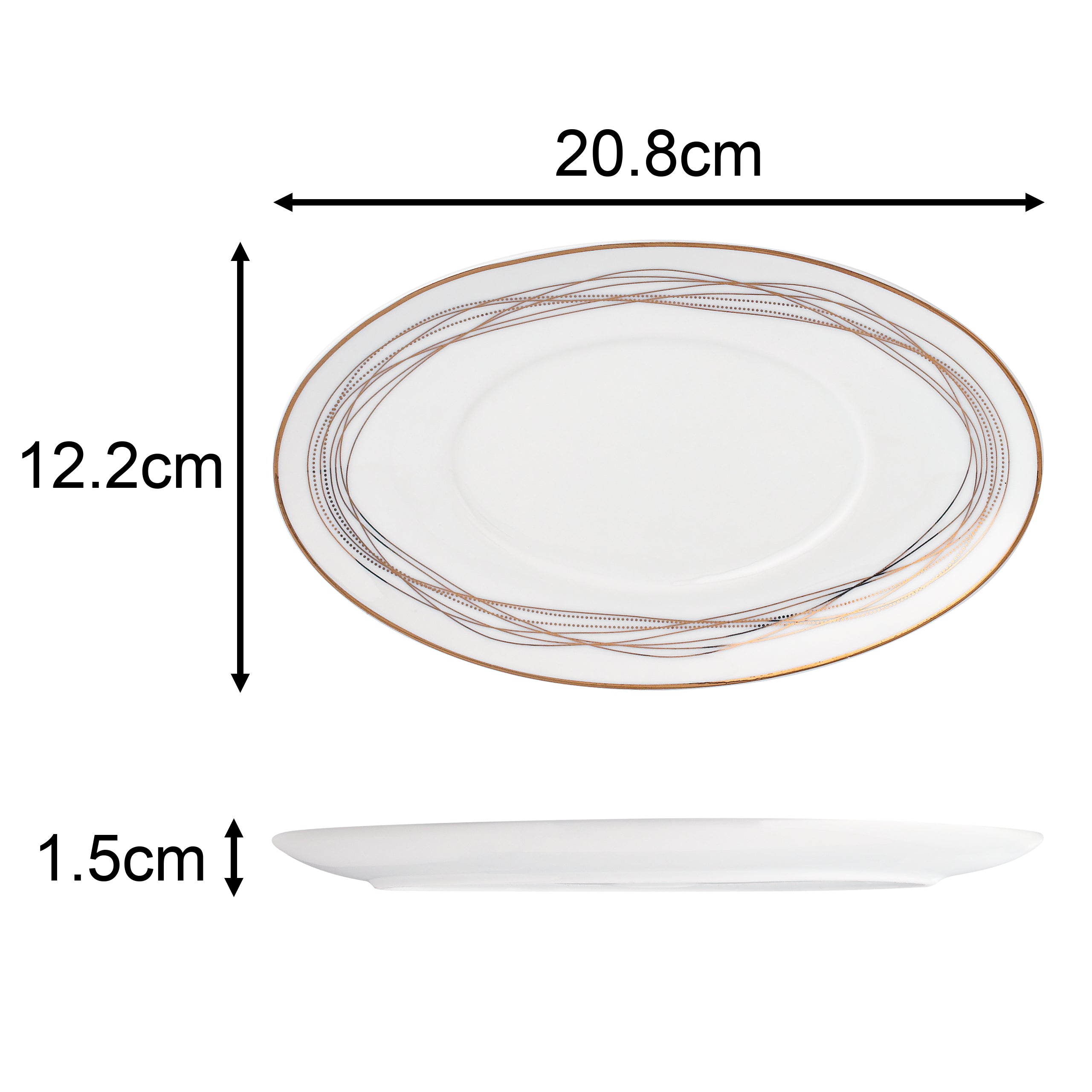 35pc Waterside Gold Swirl Porcelain Dinnerware Set (video attached)