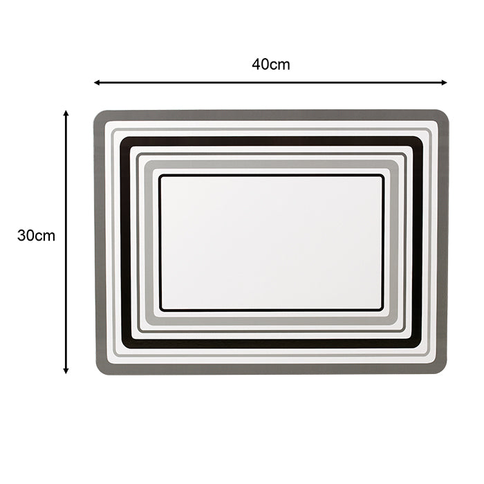 Grey Brompton Combination Tableware Set; Porcelain, Placemats and Cutlery, 80 Pieces