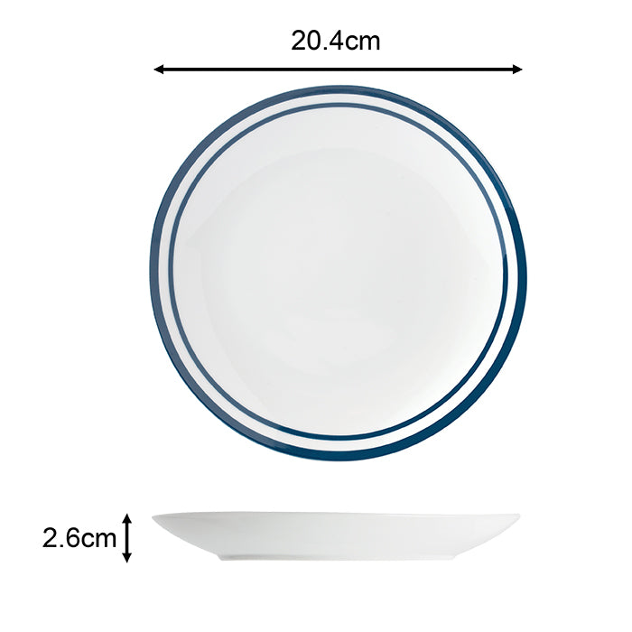 80pc Waterside Blue Bistro Combination Tableware Set; Porcelain, Placemats and Cutlery