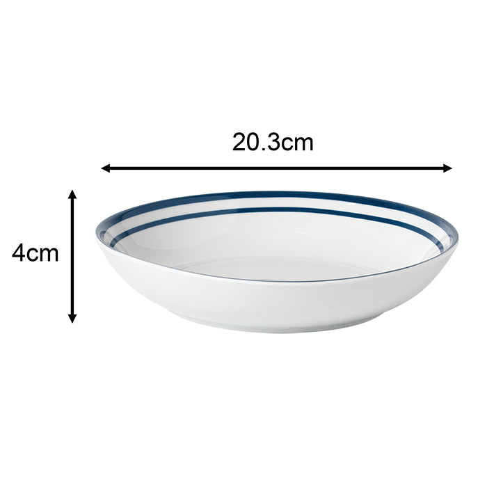 COMBINATION Dinnerware Set - Blue Bistro, 56 Pieces