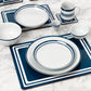 COMBINATION Dinnerware Set - Blue Bistro, 56 Pieces