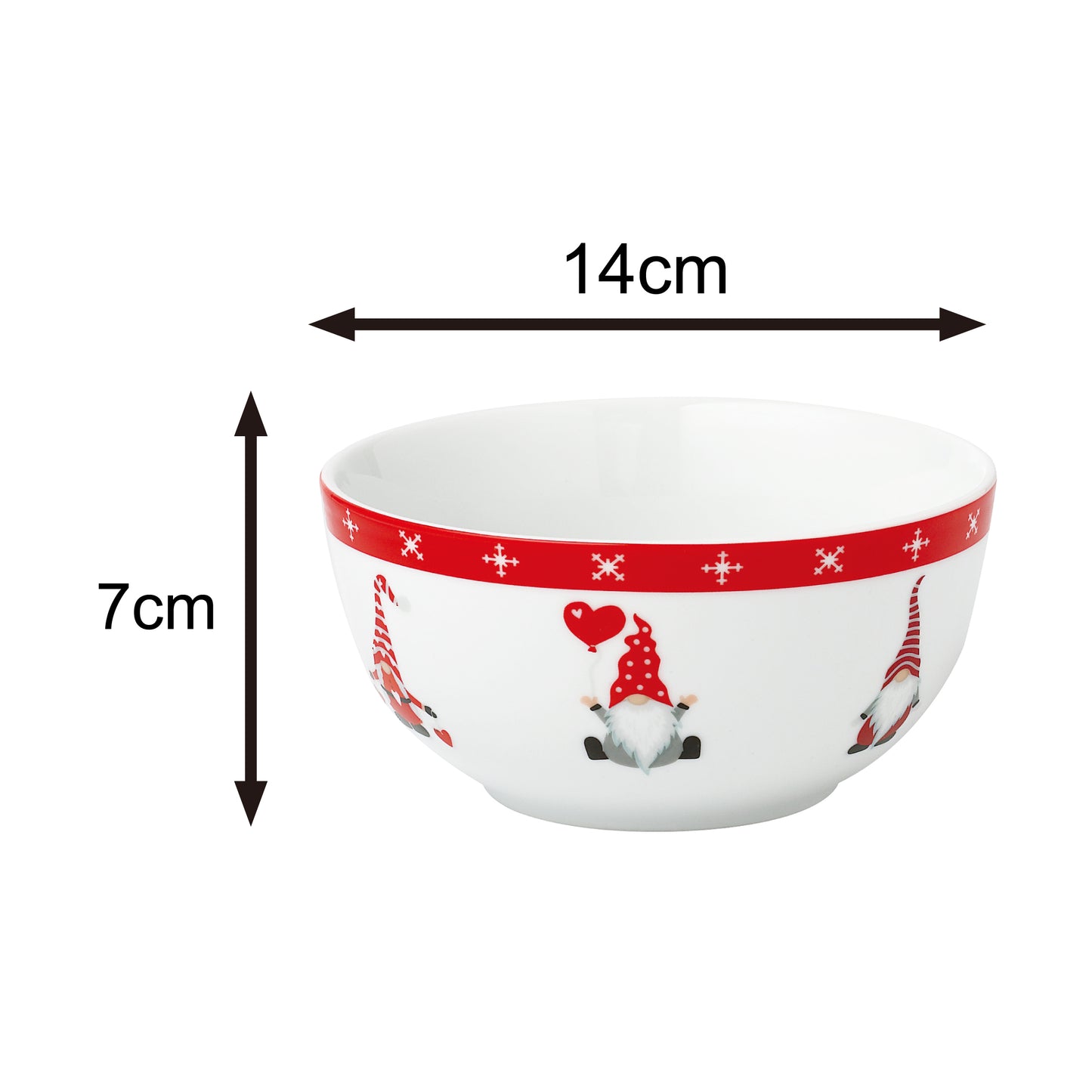 Nordic Gnome Porcelain Dinner Set, 12 Pieces