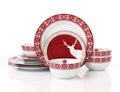 Nordic Reindeer Porcelain Dinner Set, 12 Pieces