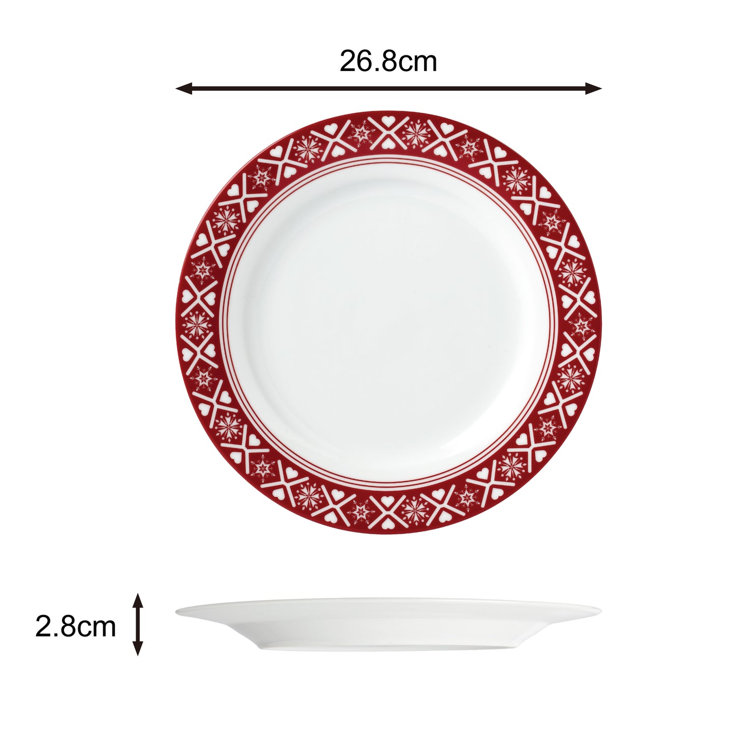 Nordic Reindeer Porcelain Dinner Set, 12 Pieces