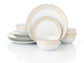 Gold Radiance Xmas Porcelain Dinnerware Set, 12 Pieces