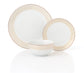 Gold Radiance Xmas Porcelain Dinnerware Set, 12 Pieces