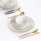 Gold Radiance Xmas Porcelain Dinnerware Set, 12 Pieces