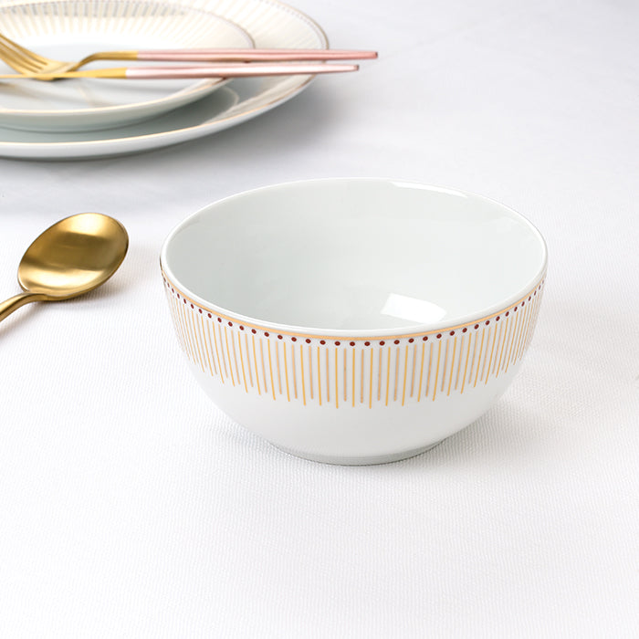 Gold Radiance Xmas Porcelain Dinnerware Set, 12 Pieces