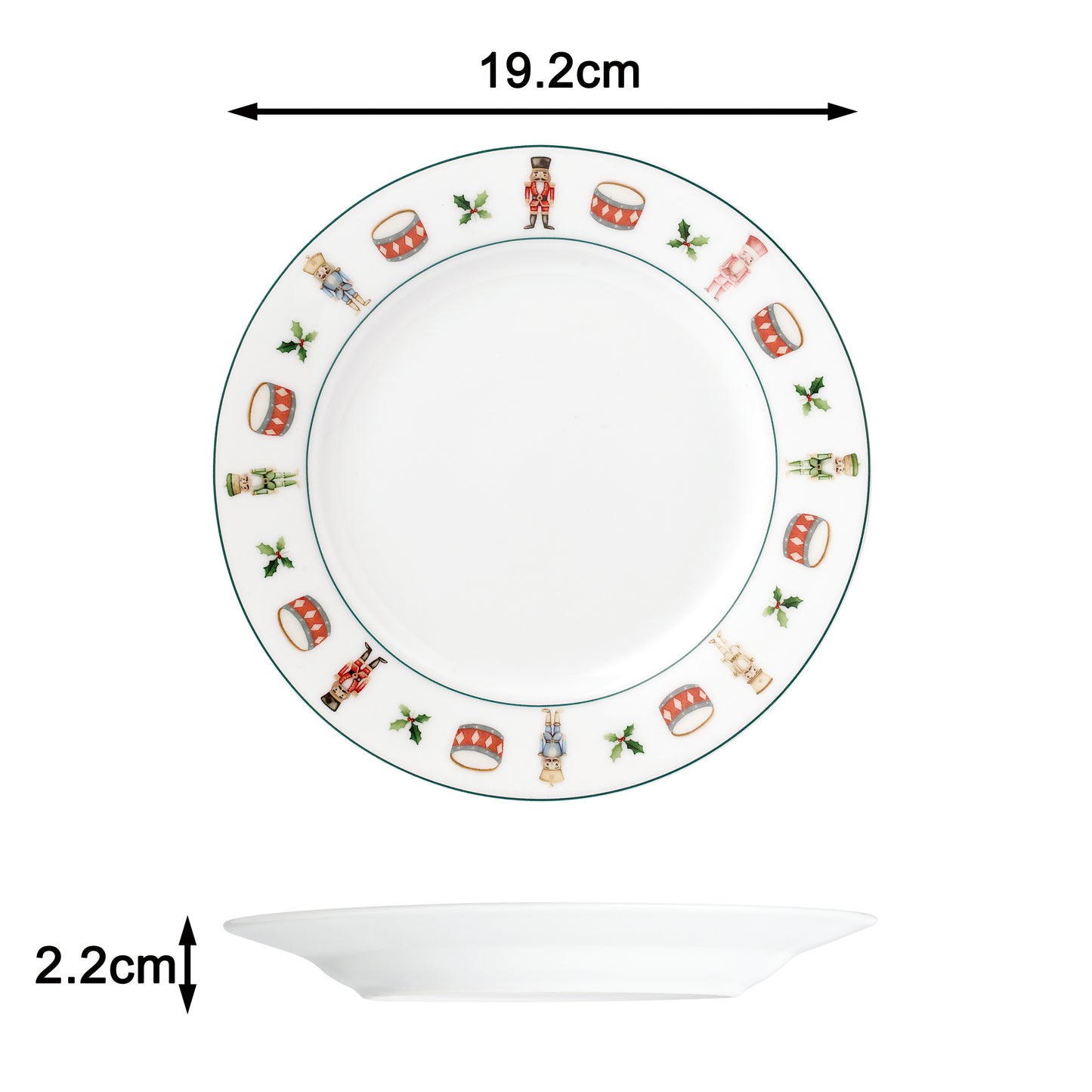Nutcracker Porcelain Dinner Set, 12 Pieces