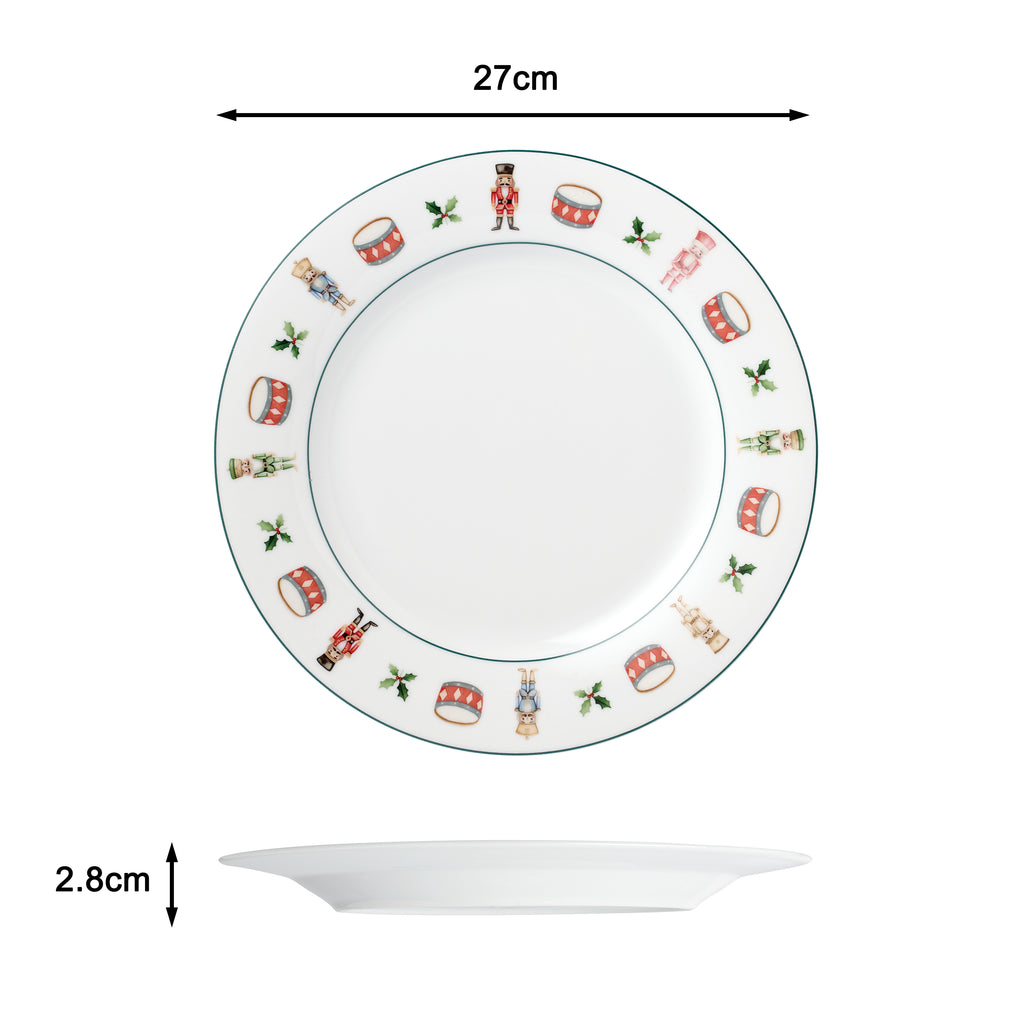 Nutcracker Porcelain Dinner Set, 12 Pieces