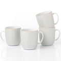 Waterside 4pk Premium Diamond & Gold Porcelain Mug Set (video attached)