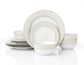 Premium Diamond & Gold Christmas Porcelain Dinner Set, 12 Pieces