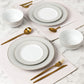 Premium Diamond & Gold Christmas Porcelain Dinner Set, 12 Pieces