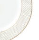 Premium Diamond & Gold Christmas Porcelain Dinner Set, 12 Pieces