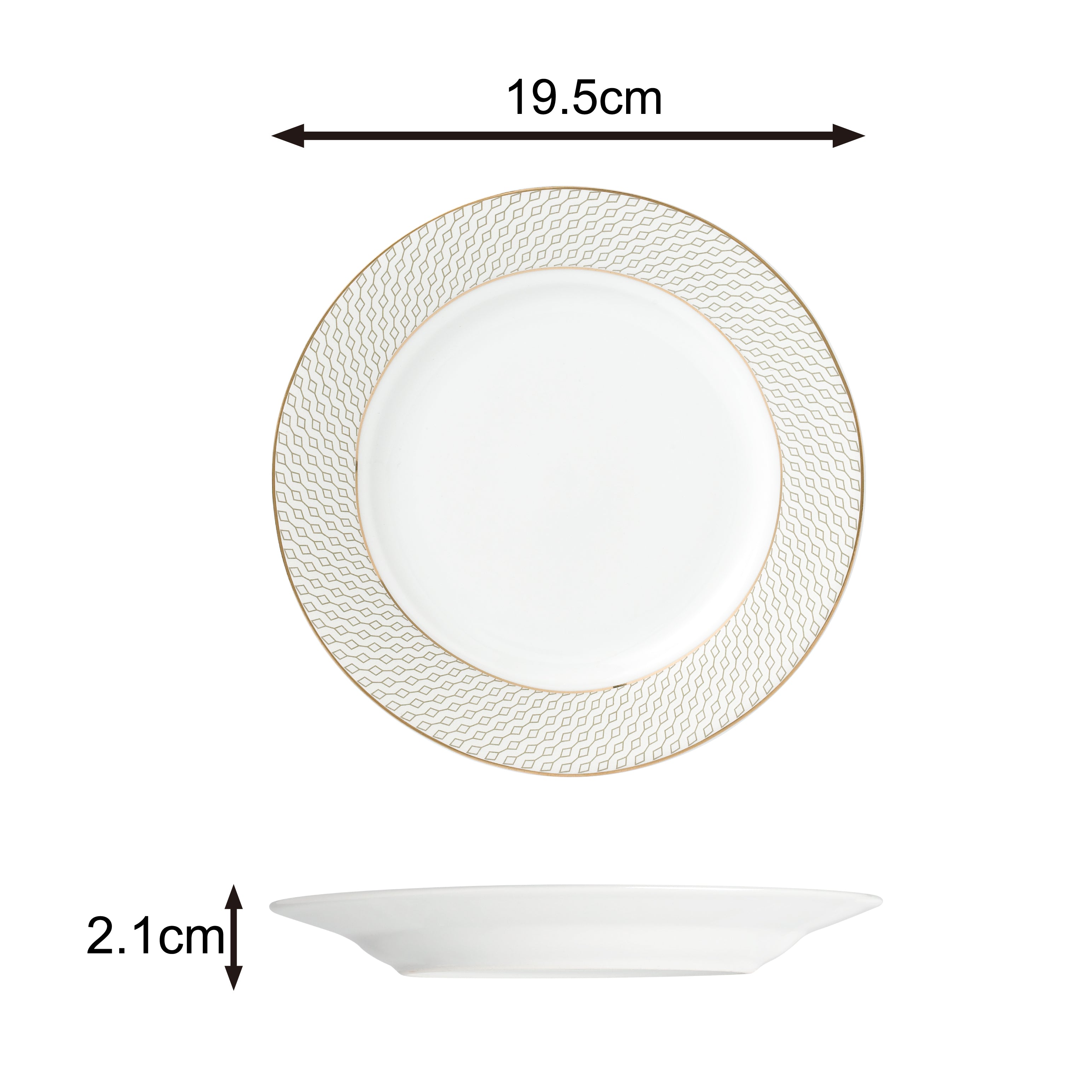 Waterside Premium 20pc Diamond & Gold Porcelain Dinnerware (video attached)