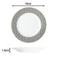 Black Diamond Silver Rim  Porcelain Dinnerware Set, 16 Pieces