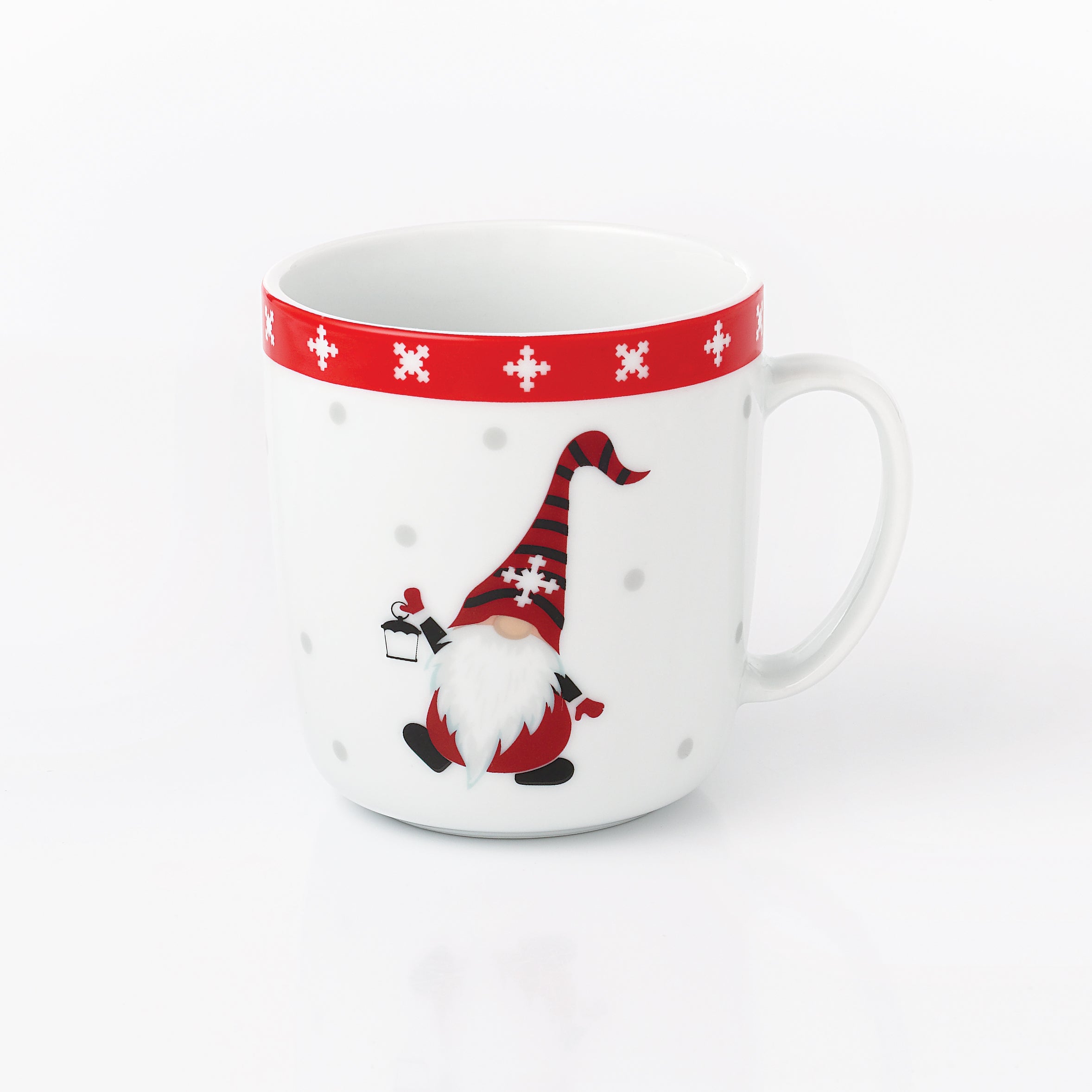 Waterside Nordic Gnome Xmas Porcelain Mug Set, 4 Pieces