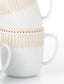 GOLD Radiance Xmas Porcelain Mug Set, 4 Pieces