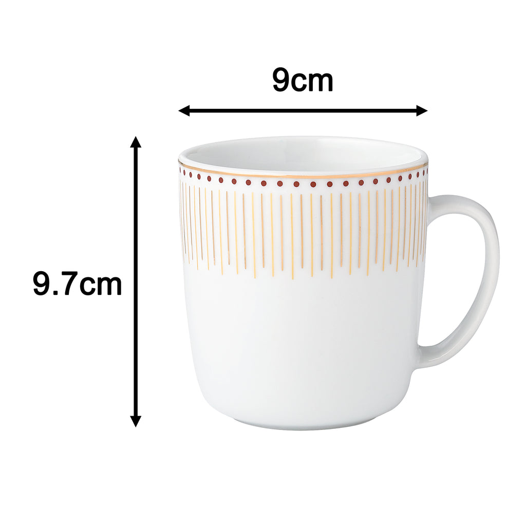 Waterside 4pk GOLD Radiance Porcelain Mug Set (video attached)