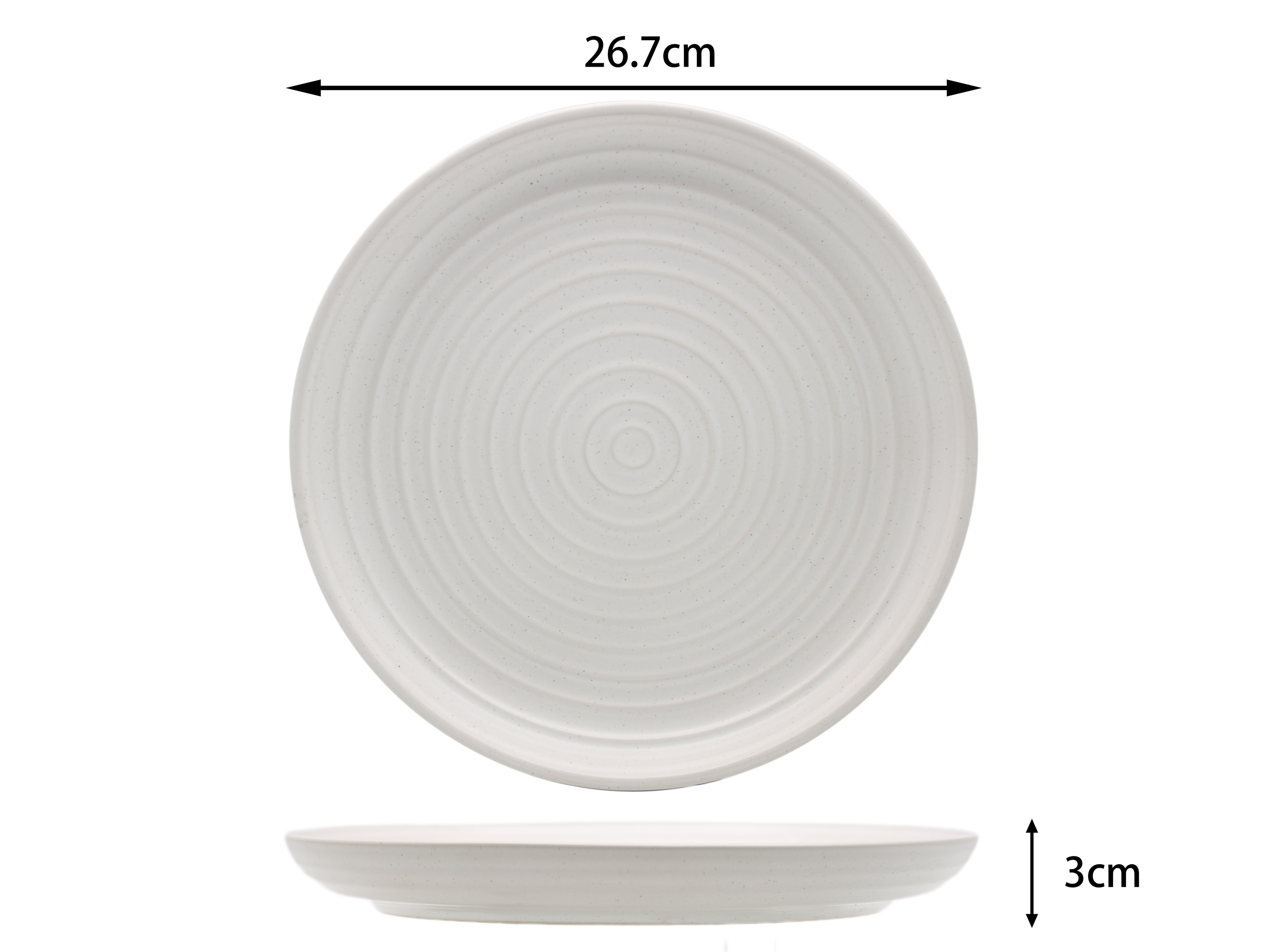 Waterside 12pc Ribbed Cream  Stoneware Dinnerware Set