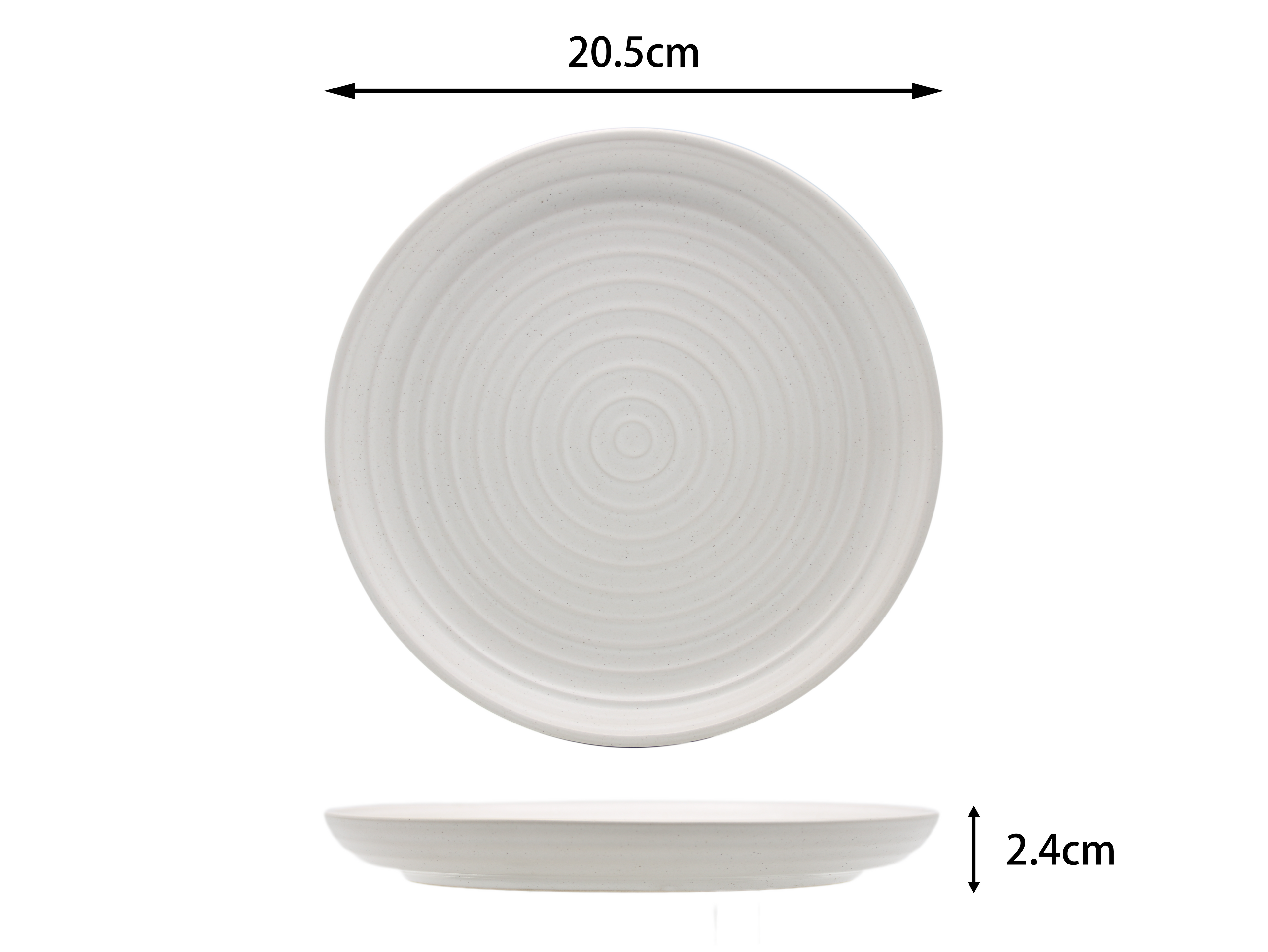 Waterside 12pc Ribbed Cream  Stoneware Dinnerware Set