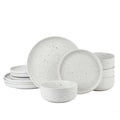 Waterside 12pc Speckle Spot  Dinnerware Set ( video attached)