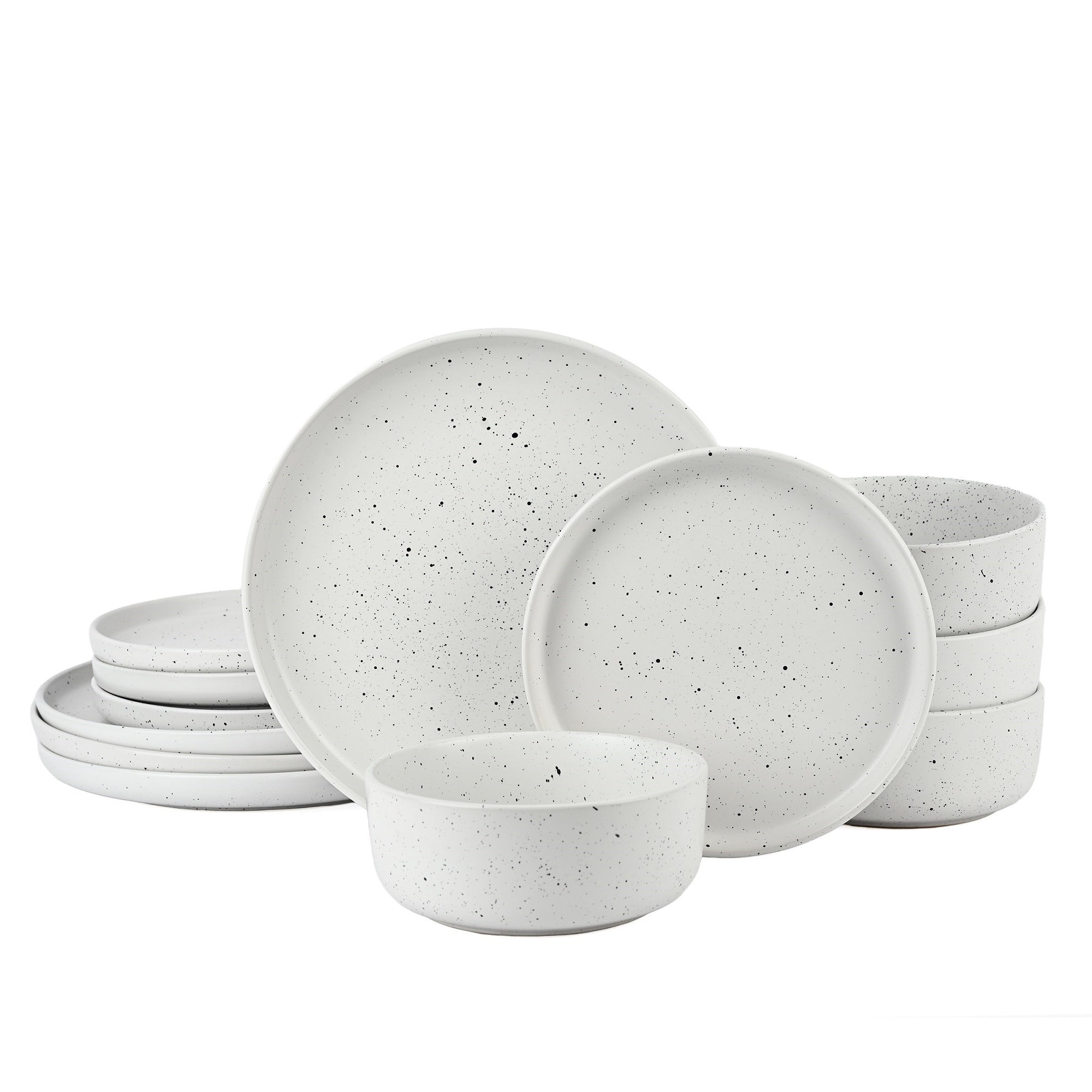 Waterside 12pc Speckle Spot  Dinnerware Set ( video attached)