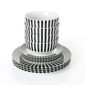 Waterside 12pc Black Stripe Porcelain Dinner Set ( video attached)