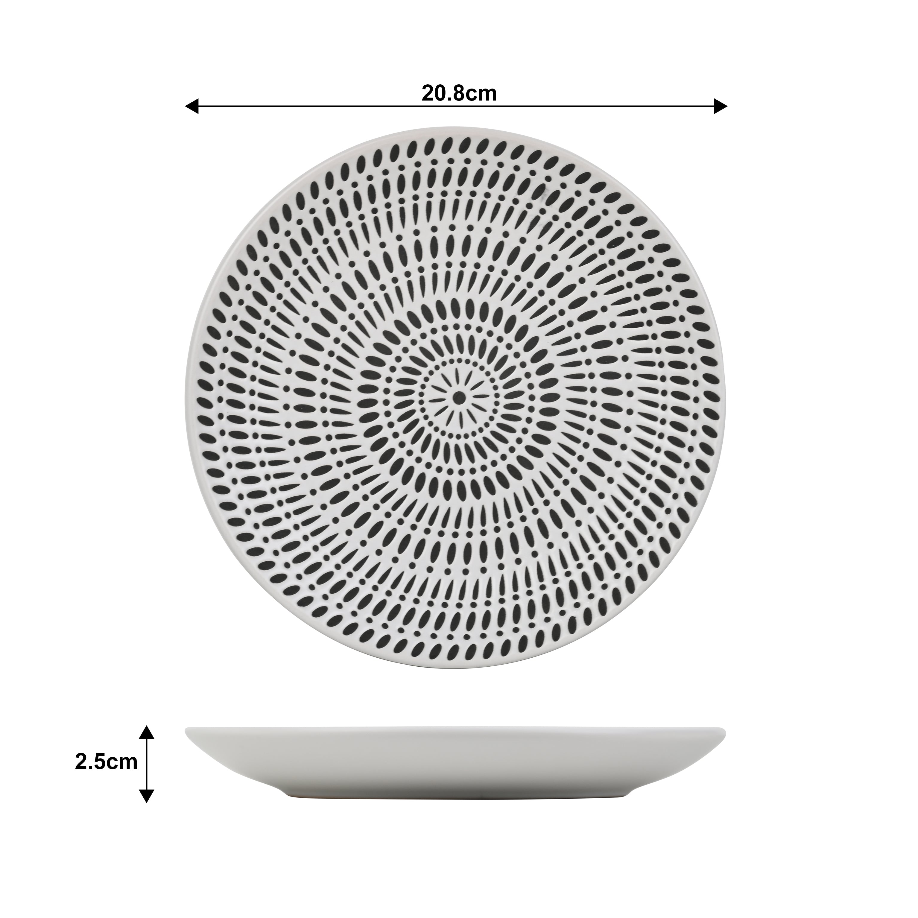 *** SPECIAL OFFER *** Waterside 16pc White Dash Stoneware Dinner Set; 4 Dinner Plates, Side Plates, Deep Bowls & Shallow Bowls