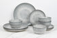 Grey Star Reactive Glaze Porcelain Dinner Set, 12 Pieces