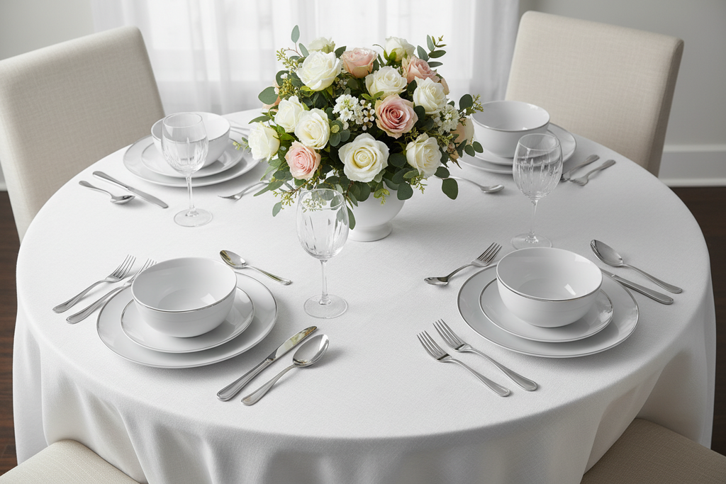 Waterside 12pc Platinum Rim Porcelain Dinner Set (video attached)