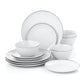 Waterside Platinum Xmas Rim Porcelain Dinner Set, 12 Pieces