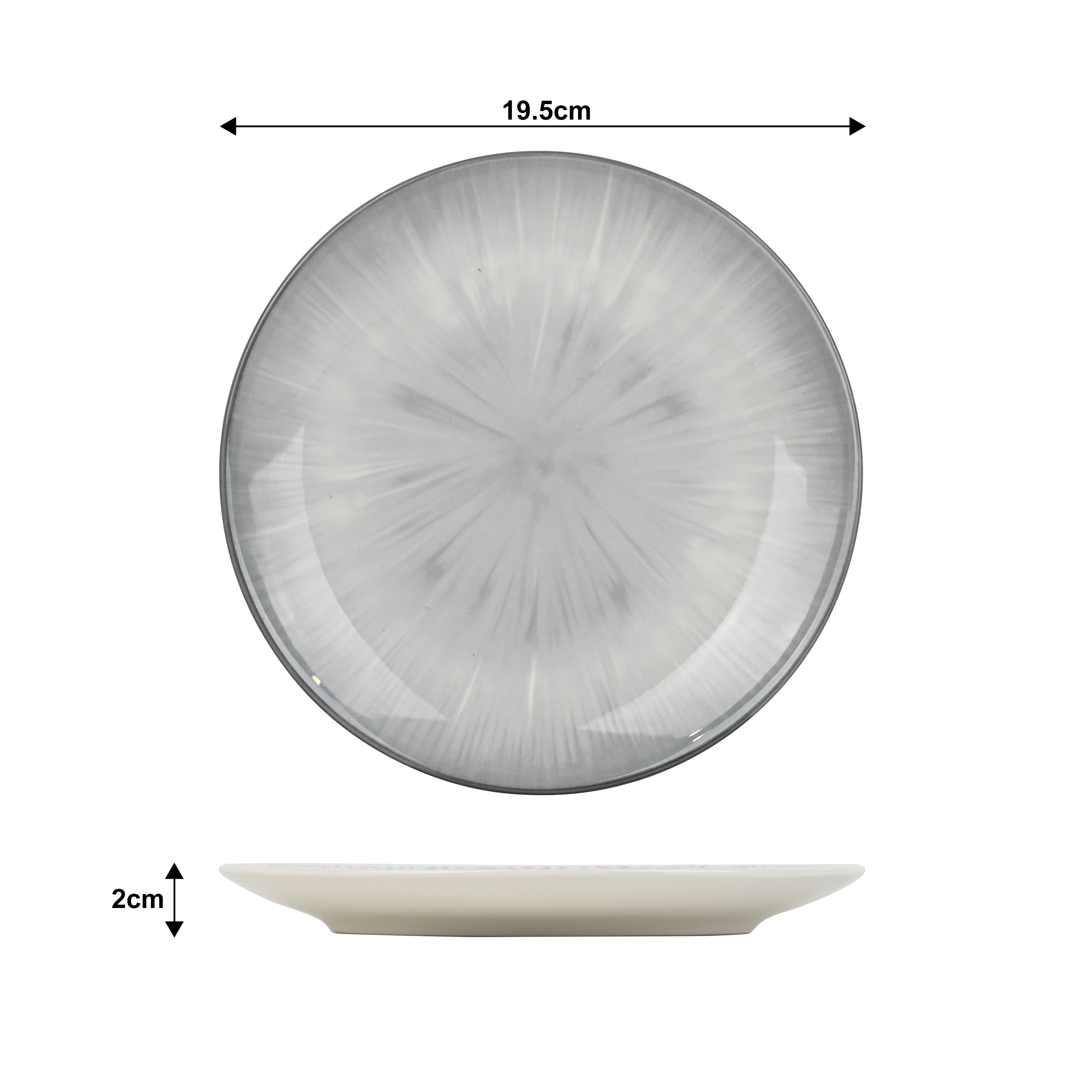 Waterside 12pc Grey Star Reactive Glaze Porcelain Dinner Set