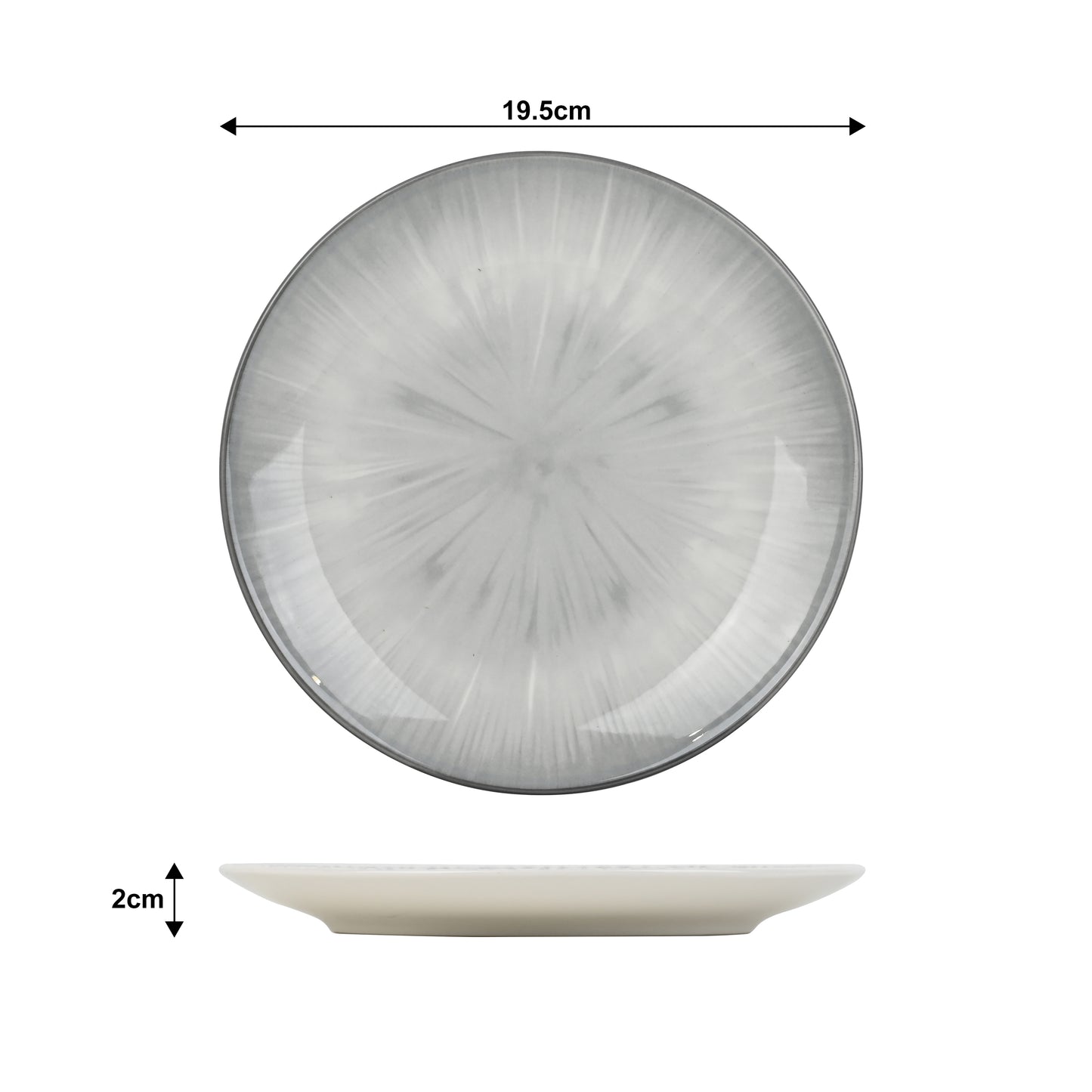 Grey Star Reactive Glaze Porcelain Dinner Set, 12 Pieces