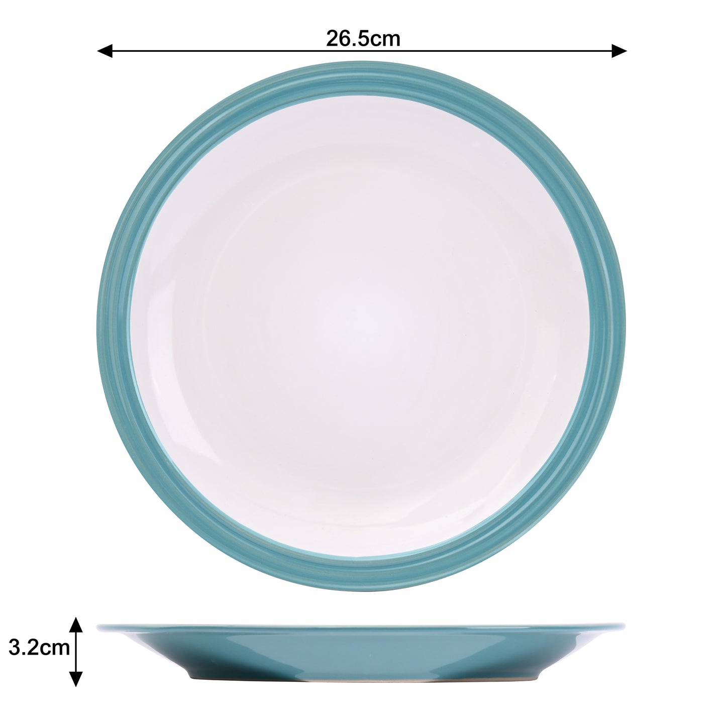 Camden Teal Stoneware Dinnerware Set, 16 Pieces