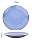 Blue Reactive Glaze Stoneware Dinnerware Set, 12 Pieces