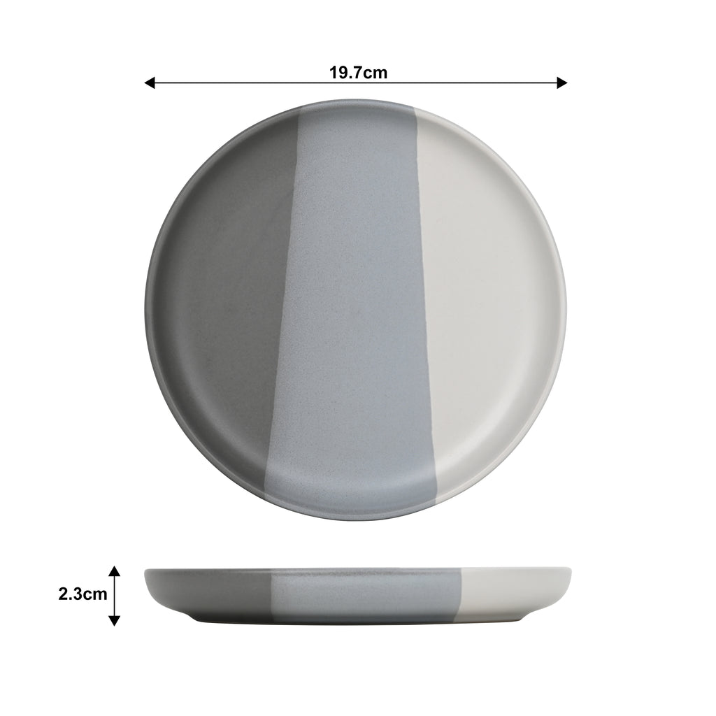 Waterside 16pc Dipped 3tone Stoneware Dinnerware Set