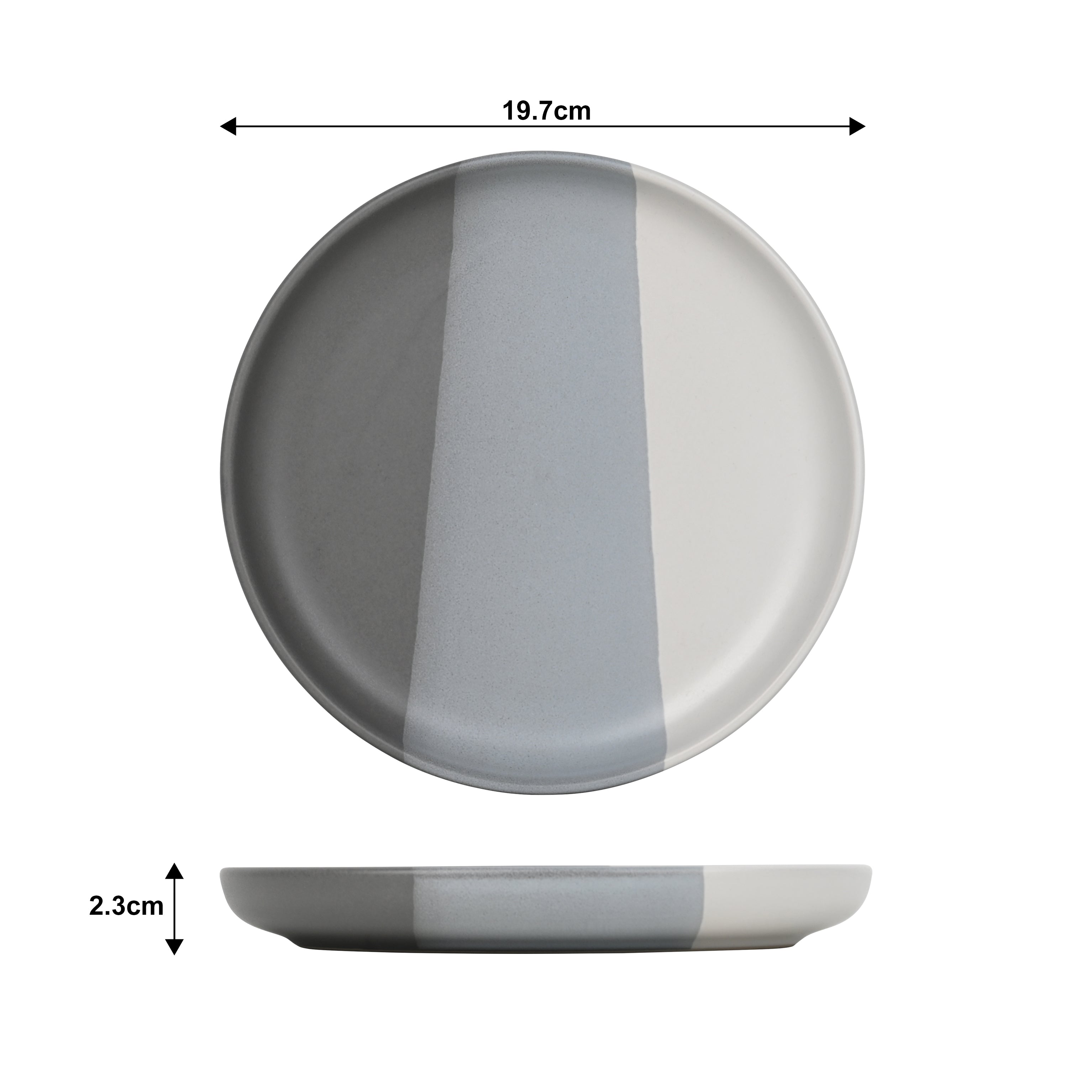 Waterside 16pc Dipped 3tone Stoneware Dinnerware Set